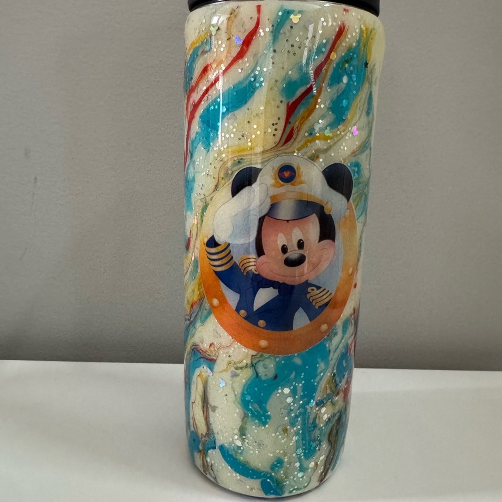 Handmade Disney Cruise Line Captain Mickey Mouse 24 oz Tumbler